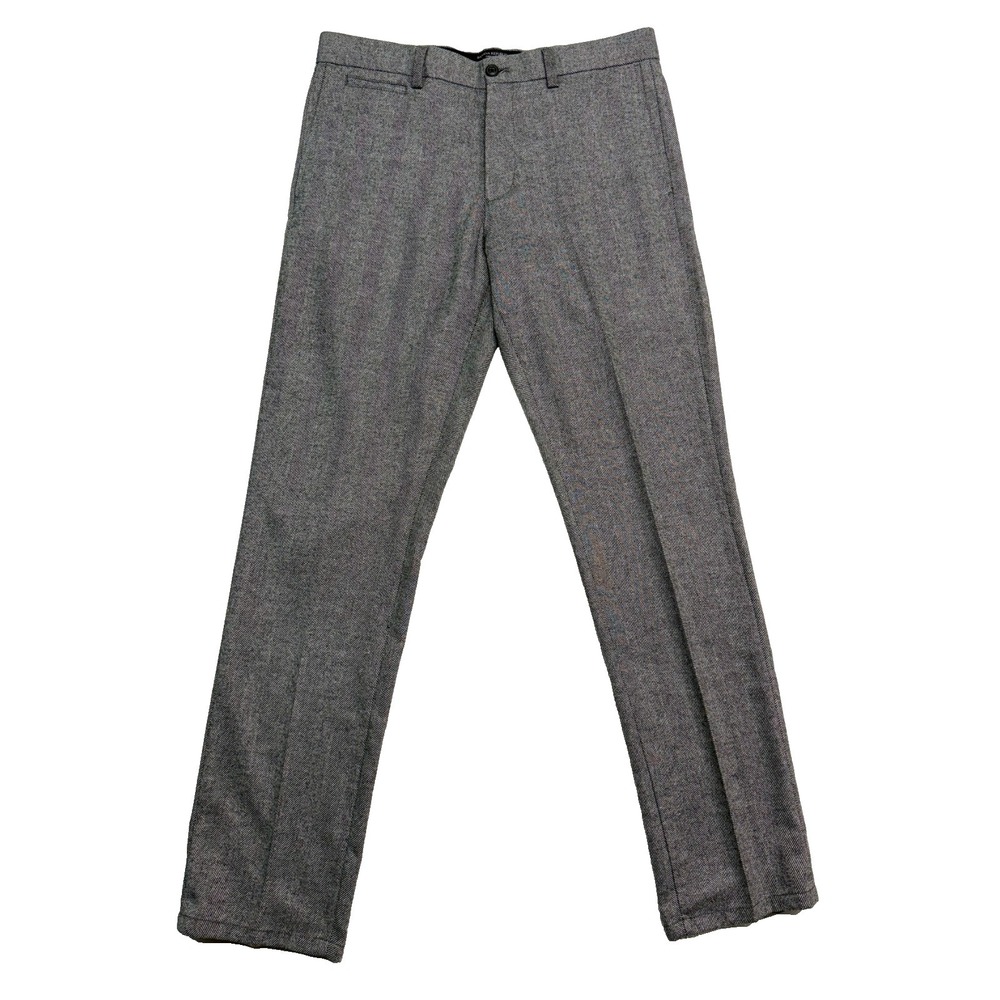 Banana Republic 33x34 Gray Black Herringbone Aiden Pants Trousers Nova Fides